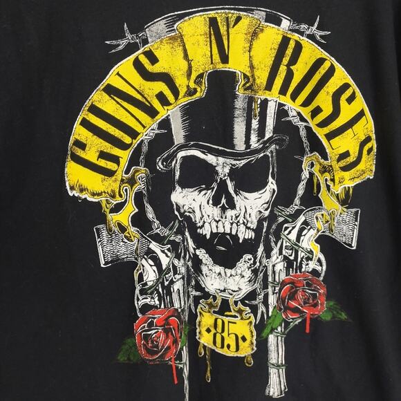 Guns N' Roses Black Classic T-Shirt Skull Lightweight Size XXL - Picture 2 of 4